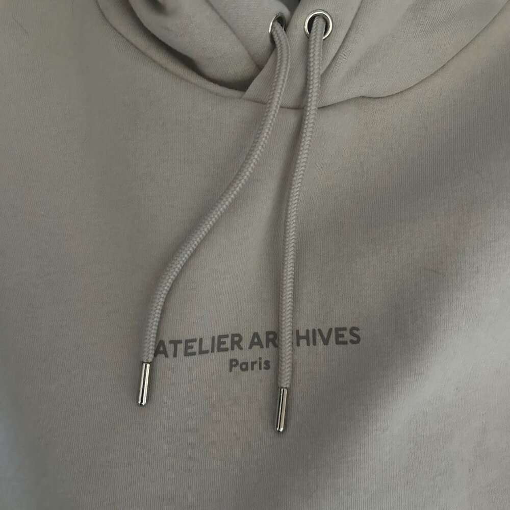 NWOT H&M Men's L'atelier Archives Hoodie, Beige, size S - Picture 3 of 11